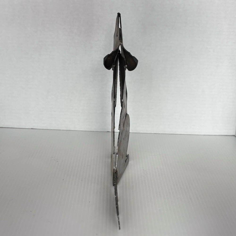 Coyote howling Metal Stand Art Decor Southwest house garden 9.75” Tall - Picture 4 of 8